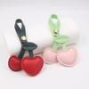 Stylish Cherrys Designs PU Leather Keychain For Women Portable Bag Charm Accessory