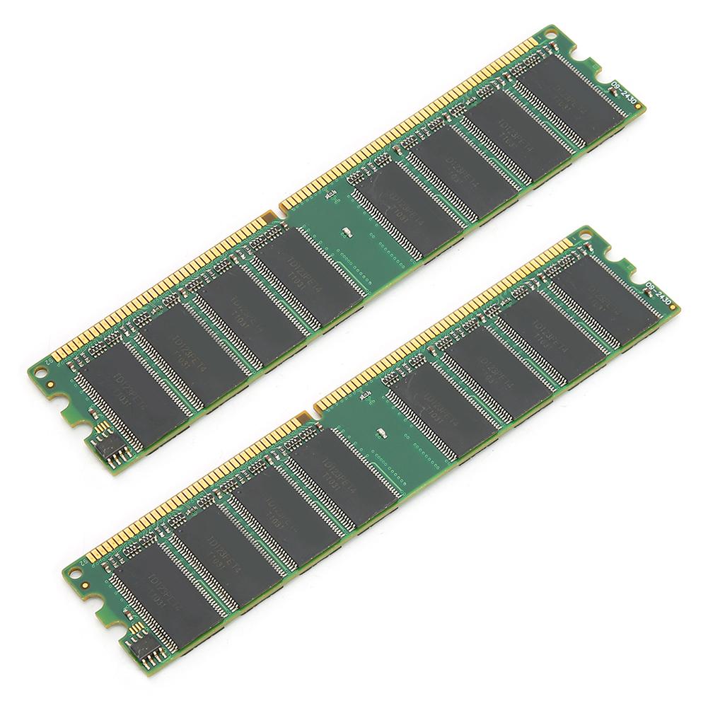 2Pcs Memory Module Desktop Computer for AMD DoubleSided 16Grain DDR 1GB 400Mhz PC3200