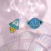 Stylish Cartoon Brooch Pin In Alloy With Fun Space Elements For Fashionable Accessorizing