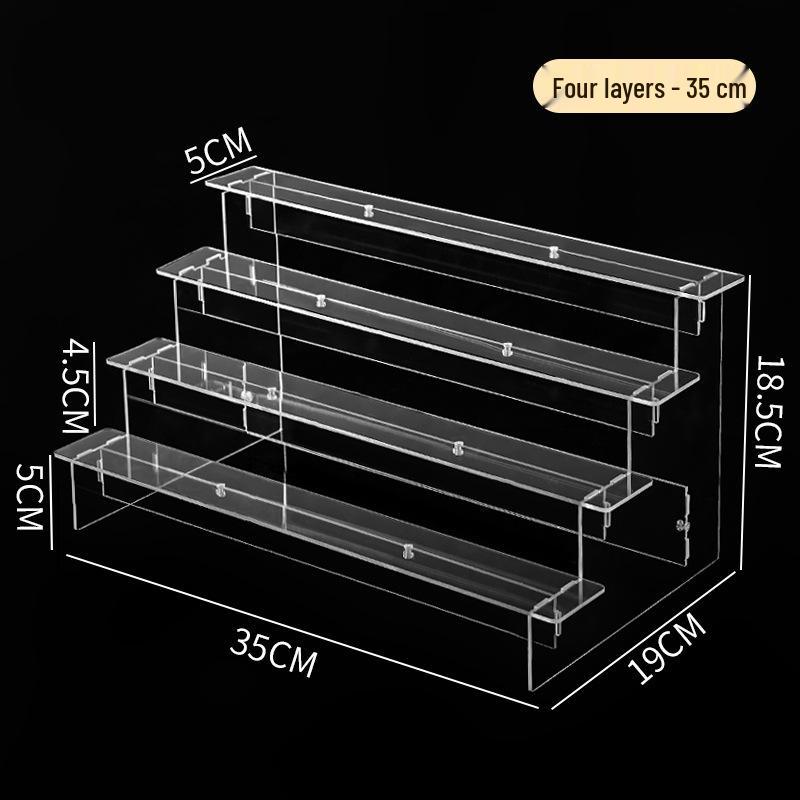 Transparent Multilayer Acrylic Display Stand for Figurines and Dolls