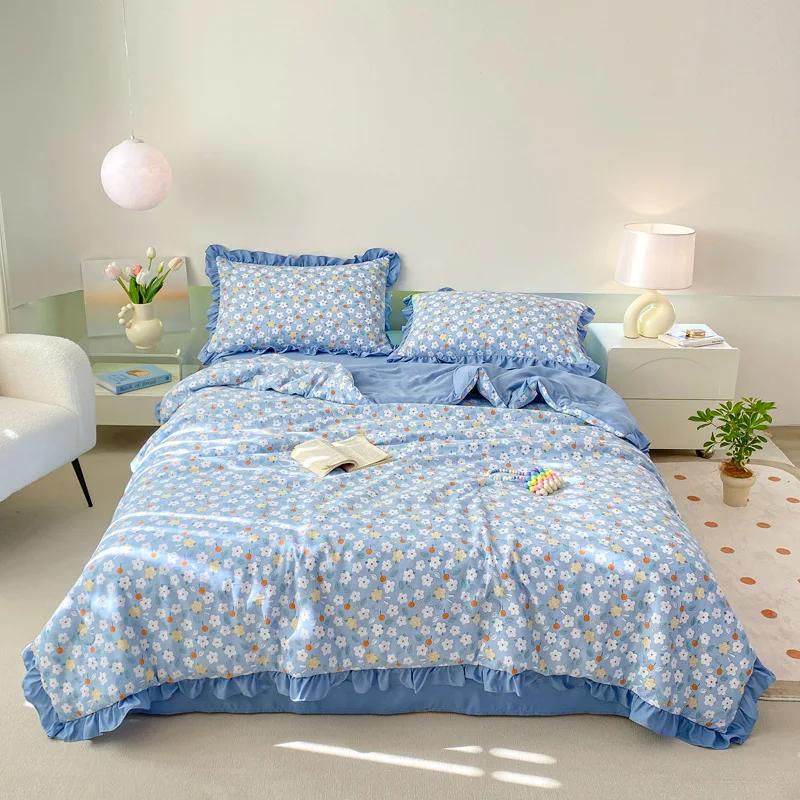 Summer Cooling Blankets Soft Breathable Lightweight Air Condition Comforter Thin Quilt Single Double Bed Duvet Bedspread