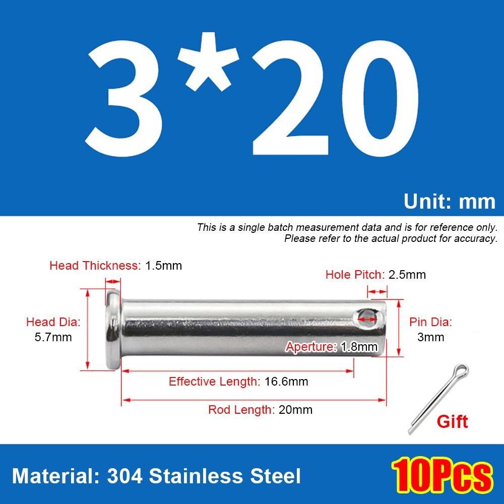 1Set M3 Positioning Pin Cylindrical Plug Pin Set New Pin Shaft Cotter
