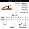 Rhinestone Decor Wedges Sandals for Women Summer 2025 Bohemian Style Platform Sandles Woman Thick Sole Non Slip Beach Sandalias