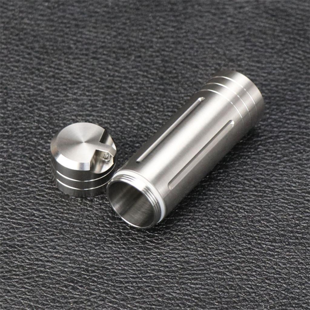Watertight Pills Box, Mini Titanium Alloys Travel Medicine Storage Box, Scratch & Abrasion Resistance for Travel Outdoor