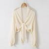 2025 Women's Korean Style Silk Shawl: Sun Protection, Versatile, Long Sleeve, Plain Color Scarf for Summer