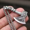 Viking Axe Necklace Lumberjack Wolf Axe 123