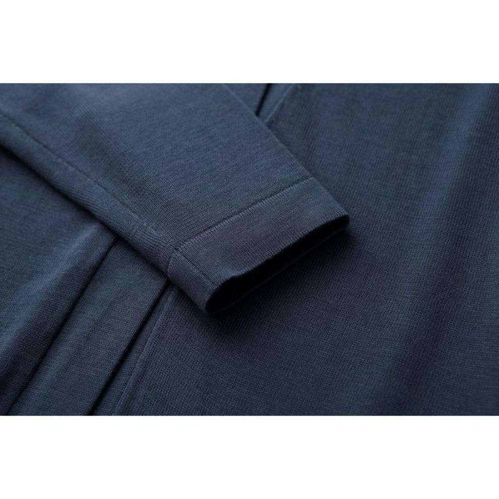 FURINA Silk Cotton Collar Pocket Cardigan Coat