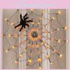 Battery Remote Control Spider Web Led Lights Perfect For Halloween Decorations