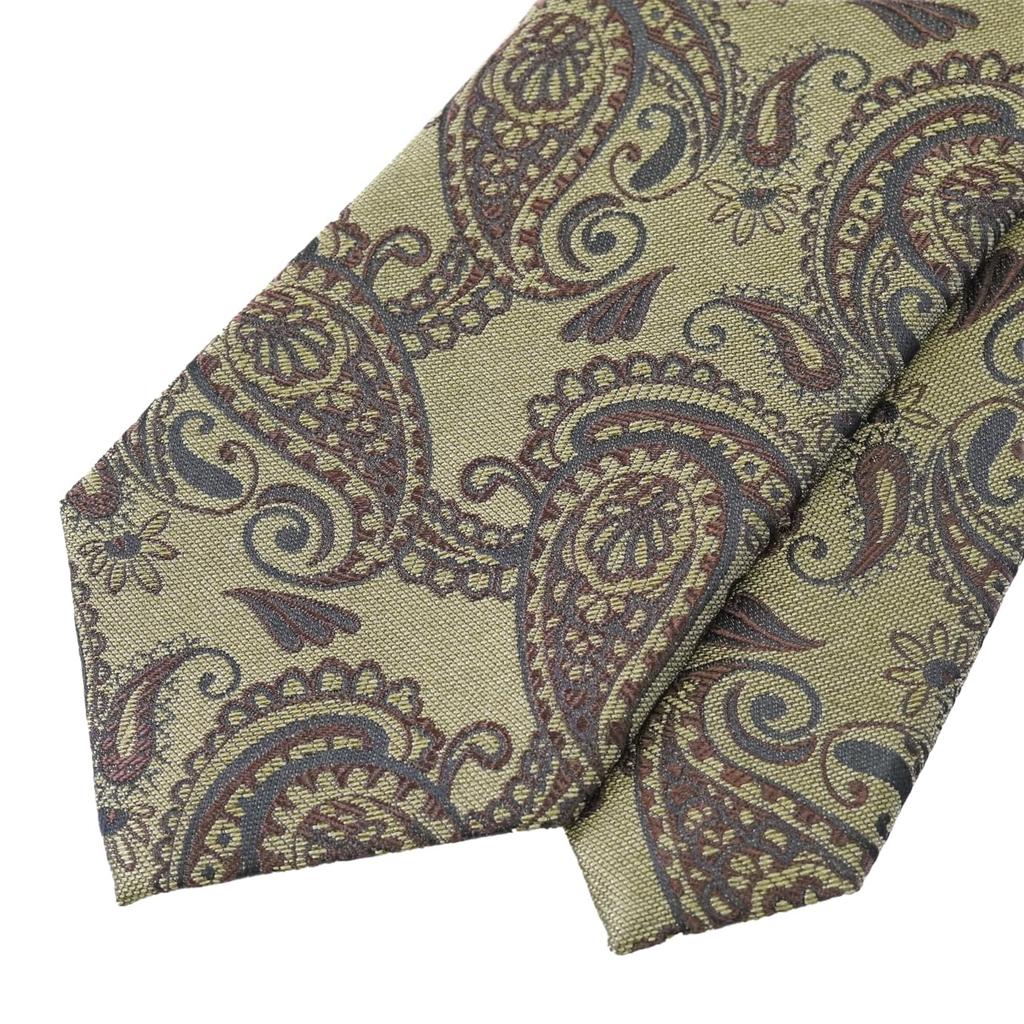 [WIC DESIGN  TUSSAH SILK Paisley Pattern Tie]