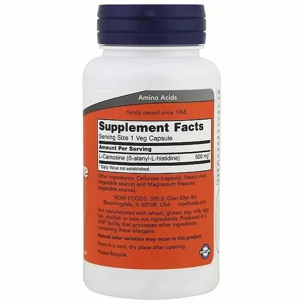 Now Foods - CARNOSINE 500MG.