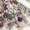 Breathable Silk Scarf Embroidered Long Wraps Durable Bandana  for Women