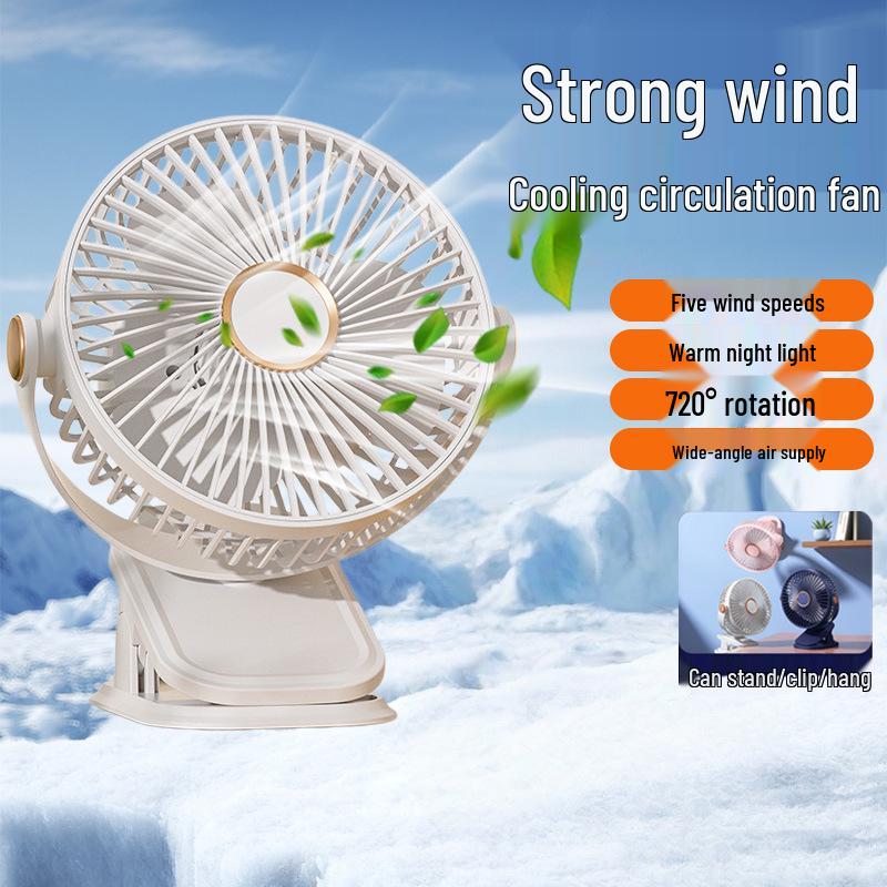 

Versatile 3-in-1 Clip Fan: Desktop, Wall-Mount, or Table for Camping & Dorms Not Specified
