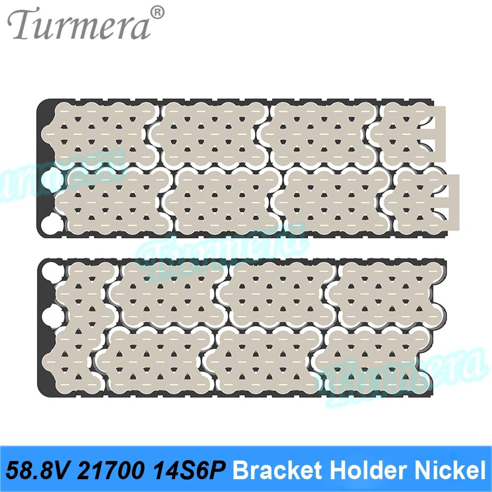 Turmera 48V 52V 60V 21700 E-bike Battery Holder with Nickel 13S6P 13S7P 13S8P 14S6P 14S7P 16S6P Bracket Use in Electric Bike Diy 21700 14S6P
