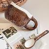 Unique Textured Breakfast Bowl Vintage Coconut Shell Ceramic Mug, Handmade Irregular Coffee Cup with Spoon, Cereal Mug Rustic Texture Oatmeal Tea for