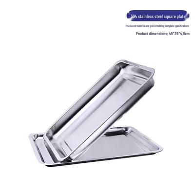 304 Stainless Steel Rectangular Serving Tray