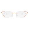 Women Reading Glasses Frameless Anti-Blue Presbyopic Glasses 0 To +4.0  Diamond Rimmed Glasses  Anti-Reflective