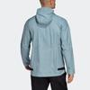 Adidas Solid Color Casual Hooded Sports Breathable Long Sleeve Jacket Men Jacket Light-Gray Blue HA7691