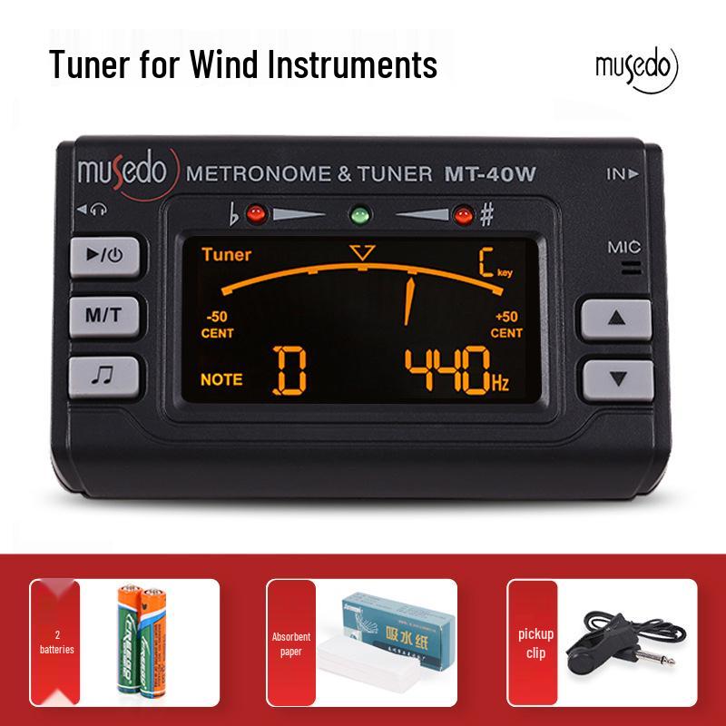 Little Angel MT40W Drie-in-één Blaasinstrument Tuner & Metronoom voor Saxofoon & Dwarsfluit