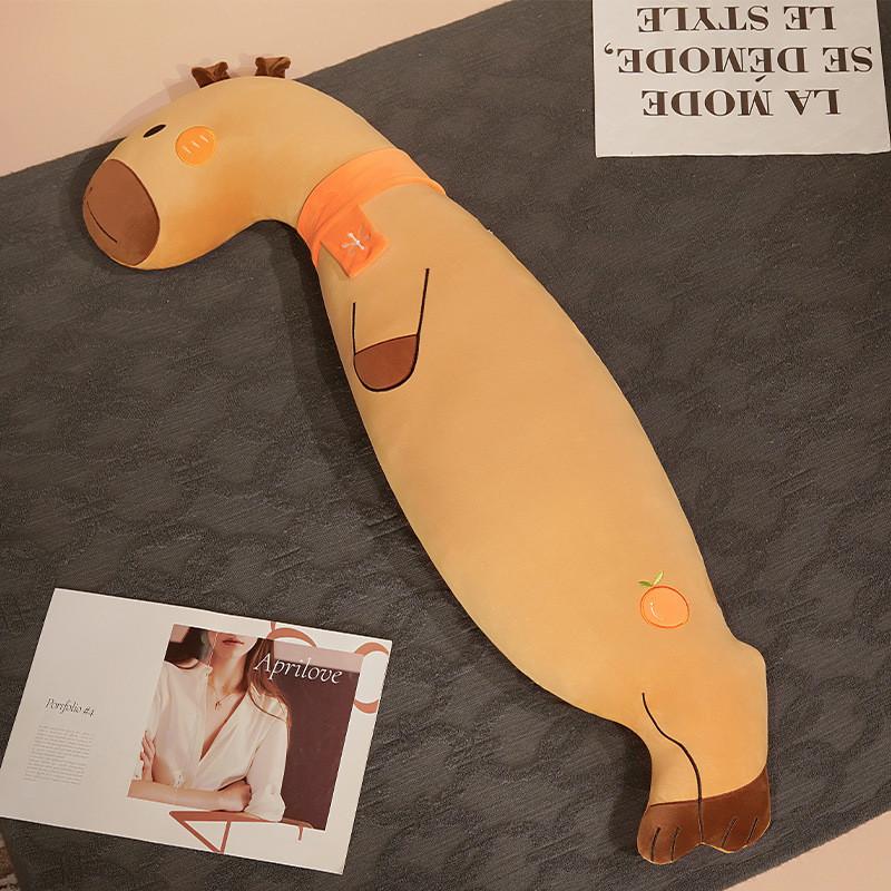 

Capybara Plush Pillow For Side Sleepers With Pp Cotton Filling Perfect For Bedroom Comfort Orange,100cm