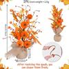 Fall Artificial Flower Bouquet with Thanksgiving Velvet Pumpkin Maple Leaves Wheat Ears for Home Tabletop  Dining Room  Decor