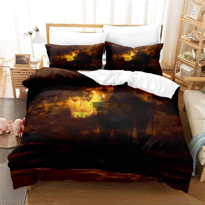 Dark Grim Reaper Bedding Set,Duvet Cover Comforter Bed Set Quilt Cover Pillowcase,King Queen Twin Size Boys Girls Adultse