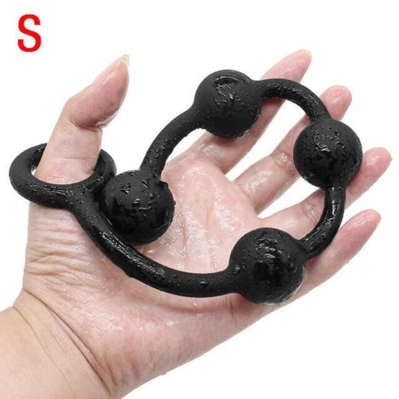 S/M/L Anal Beads Silicone Huge Ball Butt Plug Expander Sex Toys Bondage Dilator Expander G-Spot Stimulate Pull Ring  Toys