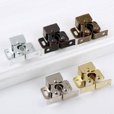 1 Set Cupboard Closet Latch Built-in Spring Widely Used Iron Practical Kitchen Cabinet Door Latch Cupboard Lock Home Supplies