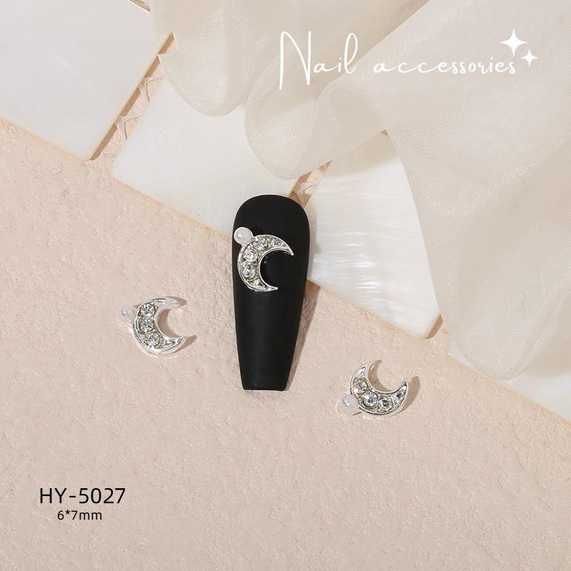 3 ks Dekorace pro DIY Nail Art 3D Motýl Měsíc Kouzlo pro Nail Art Mašlička Láska Květiny Vrtáček na Manikúru Design