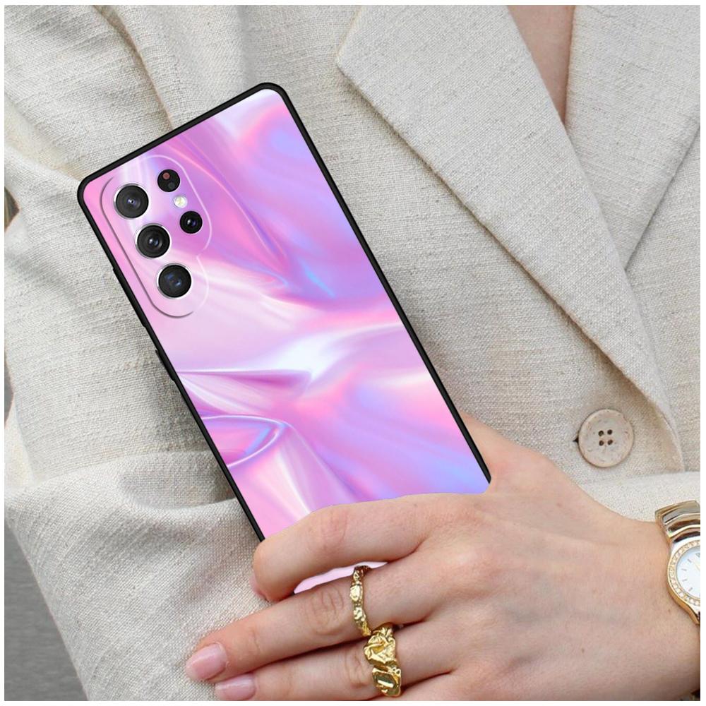 Iridescent Holographic Art Cell Phone Case for Samsung Galaxy S26 Ultra S25 S24 S23 S22 S21 S20 Note10 Cover