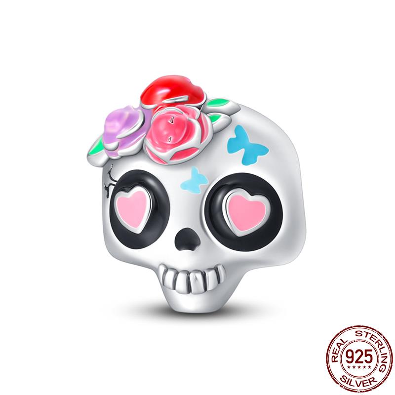 Copper Glow Halloween Series Charms Fit Original Pan Bracelet Diy Beads For Women Birthday Fine Jewelry Gift