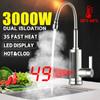 Electric Instant Heater Faucet Tap 360Rotation LED Digital Display Hot Water Kitchen Faucet Tankless Hot Cold Mixer Tap 3000W