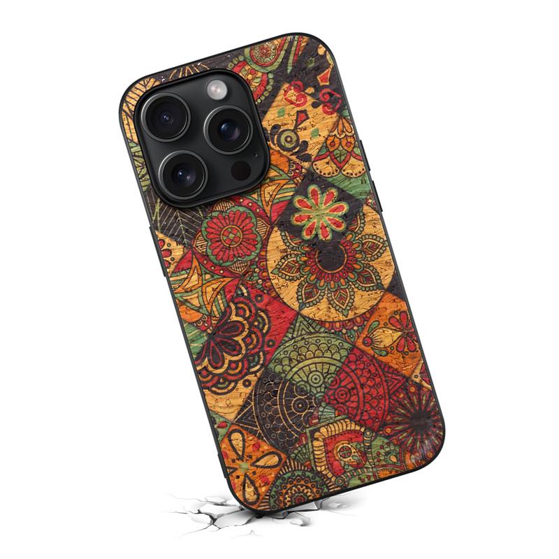 Ultrathin Flower Figure Leather Case For iPhone 16 16E 15 14 13 12 11 Pro Max 15Plus XS Max XR 7 8 SE 2026 Shockproof Back Cover