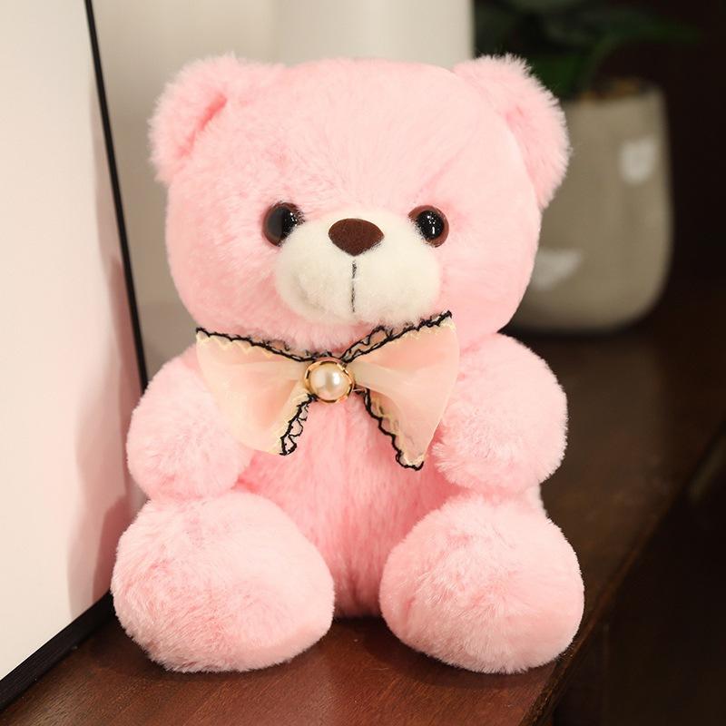 Small Color Sitting Teddy Bear Doll Plush Toy Bear Hug Bear Doll Children Soothing Doll