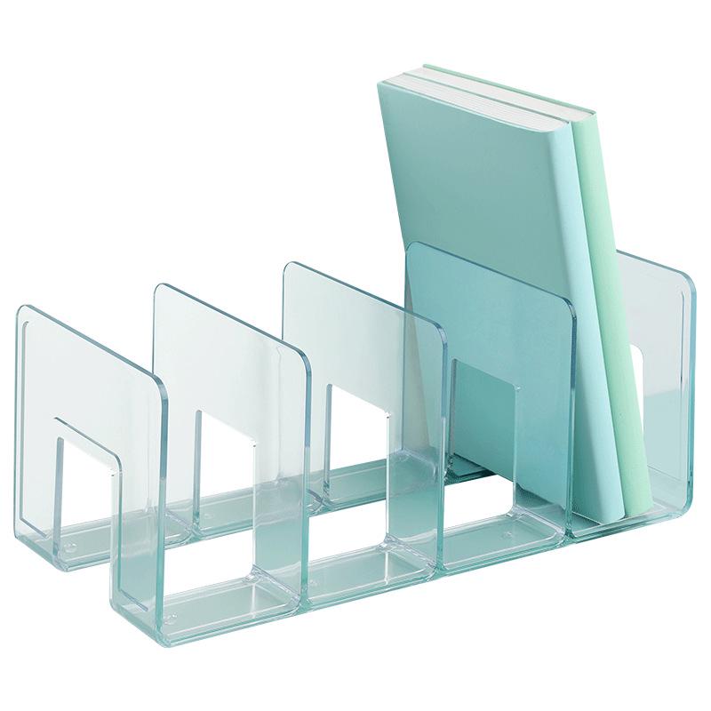 Thickened 4-Grid Plastic Book Stand and File Holder