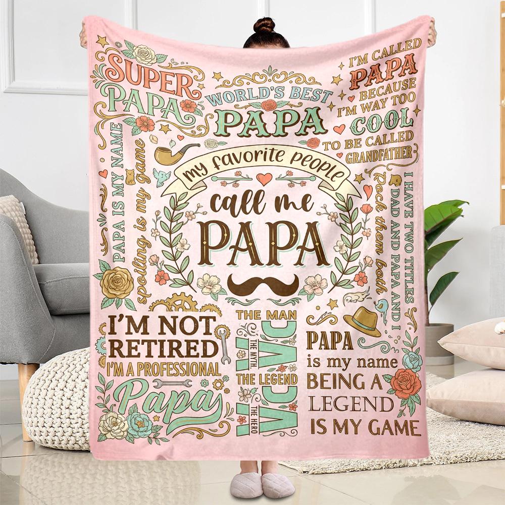 Love Letter To Dad Flannel Blanket-Soft and Suitable for Sofas,Beds,Offices,Travel,All Seasons,Great Gift for Holidays and Birthdays.