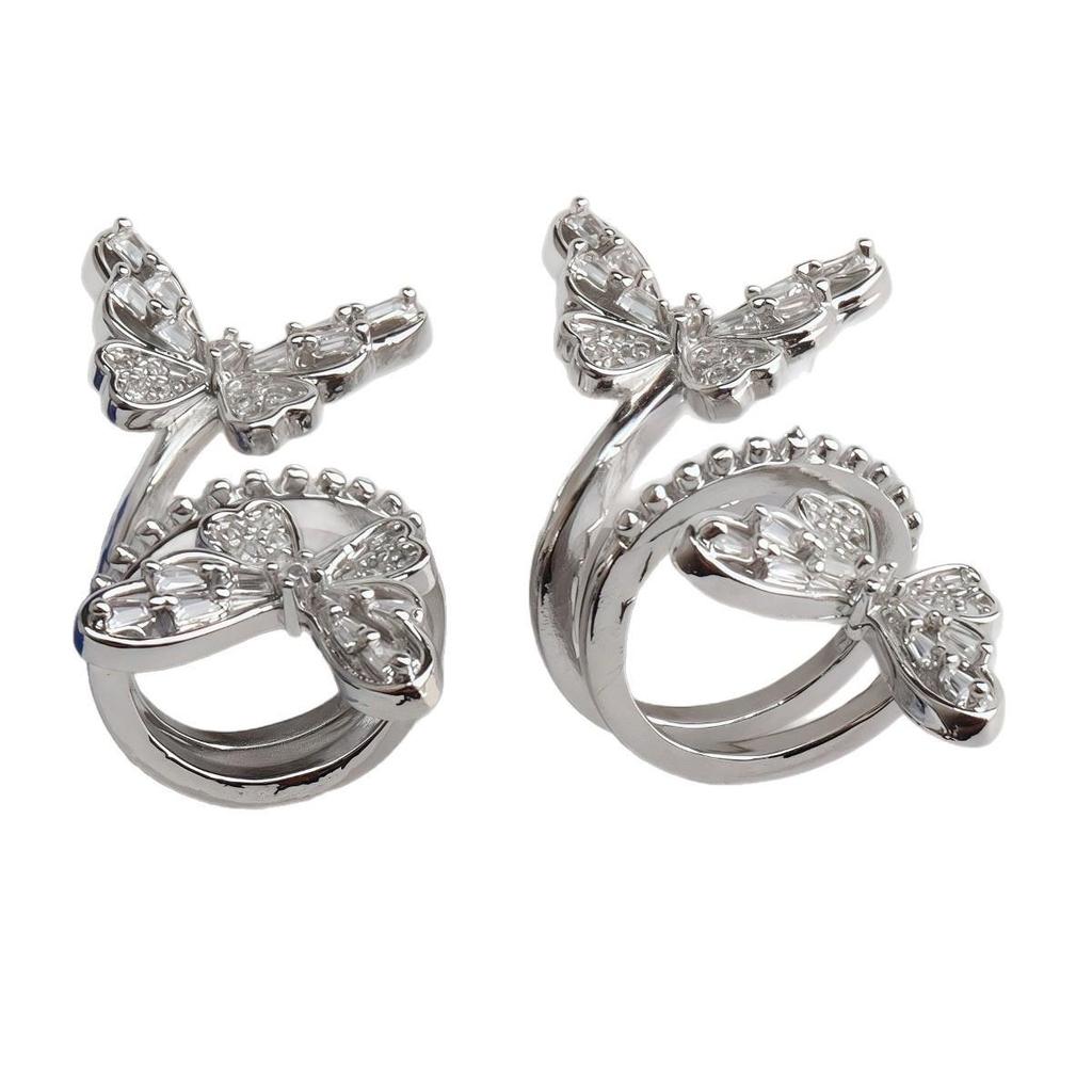 14K Gold Filled Schmetterlings-Ringabstandshalter mit Zirkonia für DIY-Armbänder & Halsketten