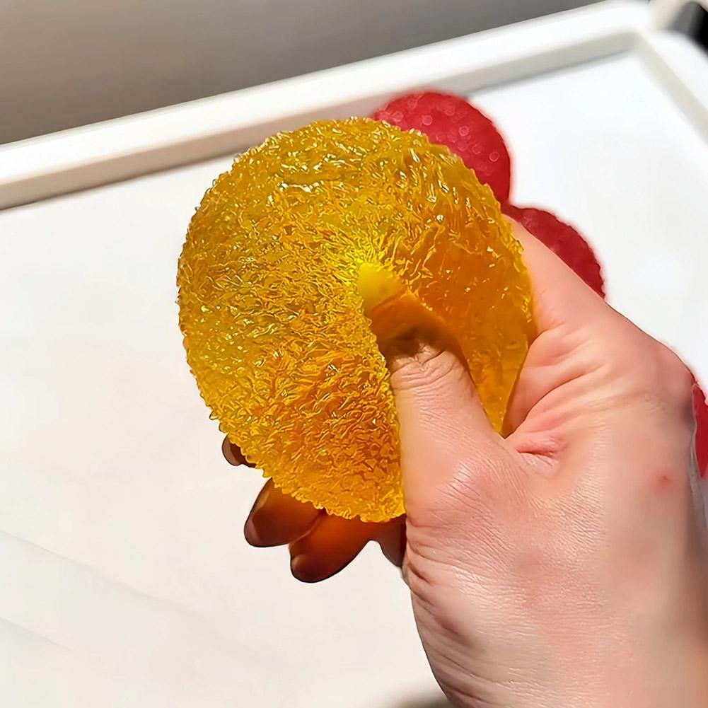 Mochi Simulated Transparent Ice Ball Maltose Squishy Fidget Toy Slow Rebound Blue Anti-Stress Anxiety Relief Sensory Toy
