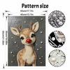 Frameless Pearl Painting Kit Cute Reindeer Aesthetic Wall Art DIY Sparkling Bead Canvas Room Decor Creative Craft