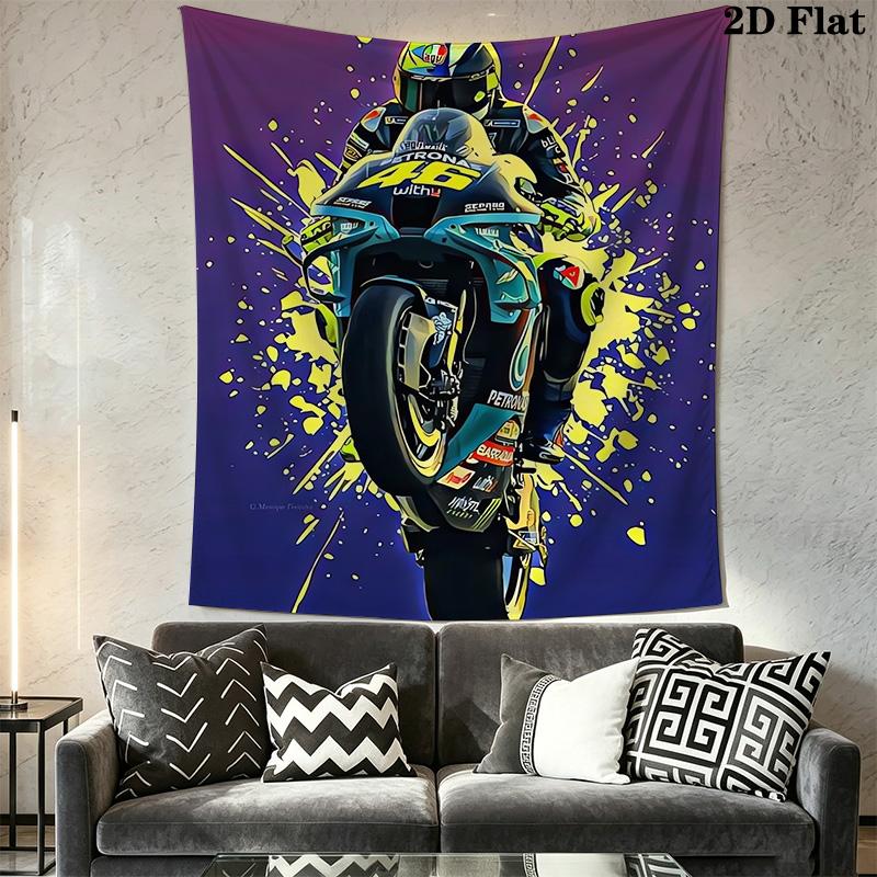 Paint-splatter art motorcycle Pattern Home Decor Tapestry, Wall Hanging, Decorative RV Wall Cloth.MGT0918435