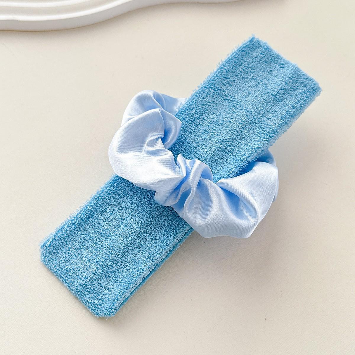 Solid Color Satin Sports Hair Band and Elastic Scrunchie