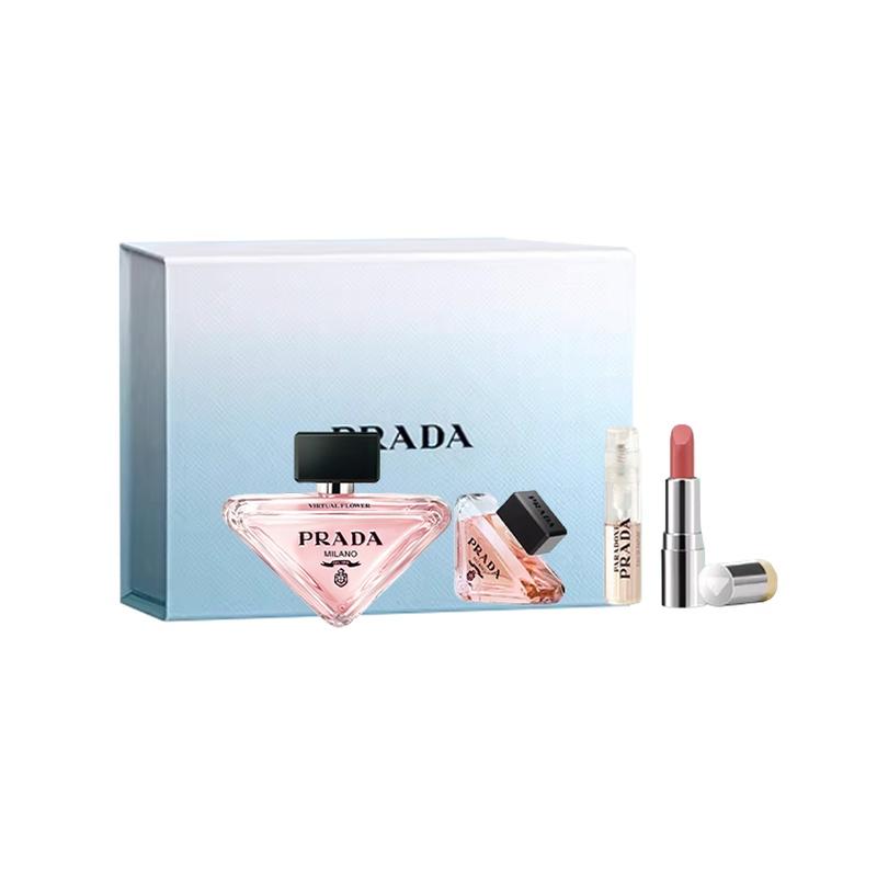 Prada I Am Unpredictable Flowerland Парфюм 2026 Новогодний Ограниченный выпуск Цветочный аромат EDP Четырехпредметный набор A коричневый