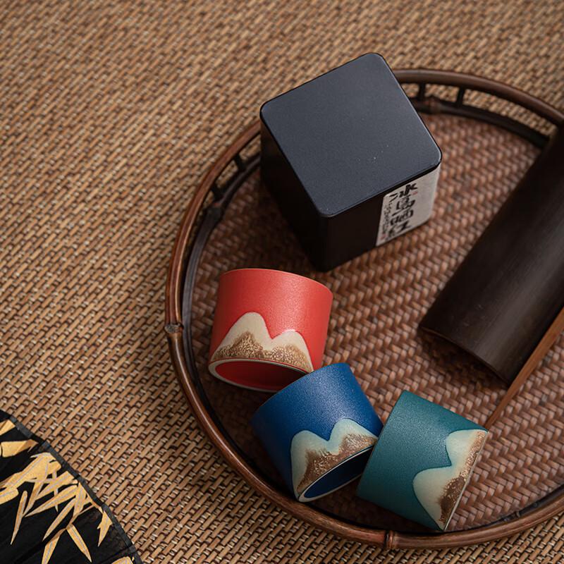 SUSHI CERAMICS Hand-Painted 'Qianli Jiangshan' Kung Fu Tea Cup Set