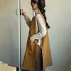 Anti-dirty Long Vest Waterproof Kitchen Apron with Pockets Women's Painting Cooking Working Pinafore Nail Salon Beauty Apron