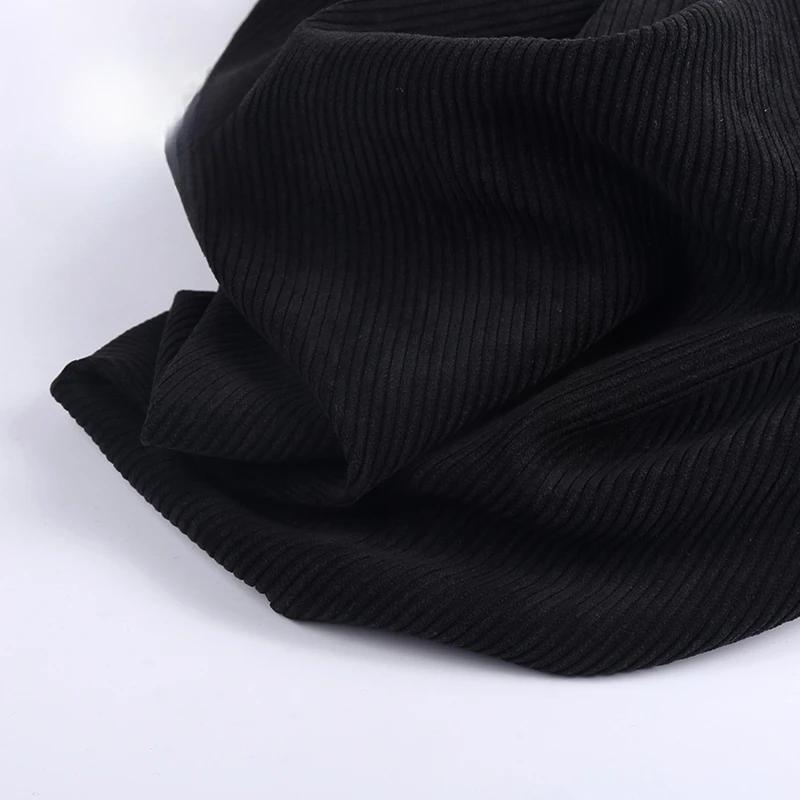 8 Strips Polyester Sand Wash Cotton Corduroy Cloth Non-elastic Cotton Fabric for Men and Women Coat Cloth Head