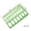 Plastic Green Circles Multi Shaped Oval Curve Ruler Drawing Ruler Geometric Ruler Template Ruler