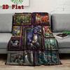 Prehistoric Dinosaurs 2D Flat Pattern Flannel Blanket, High quality All Seasons, Home Decor, Warmth and Comfort, Perfect for Christmas Gifts.