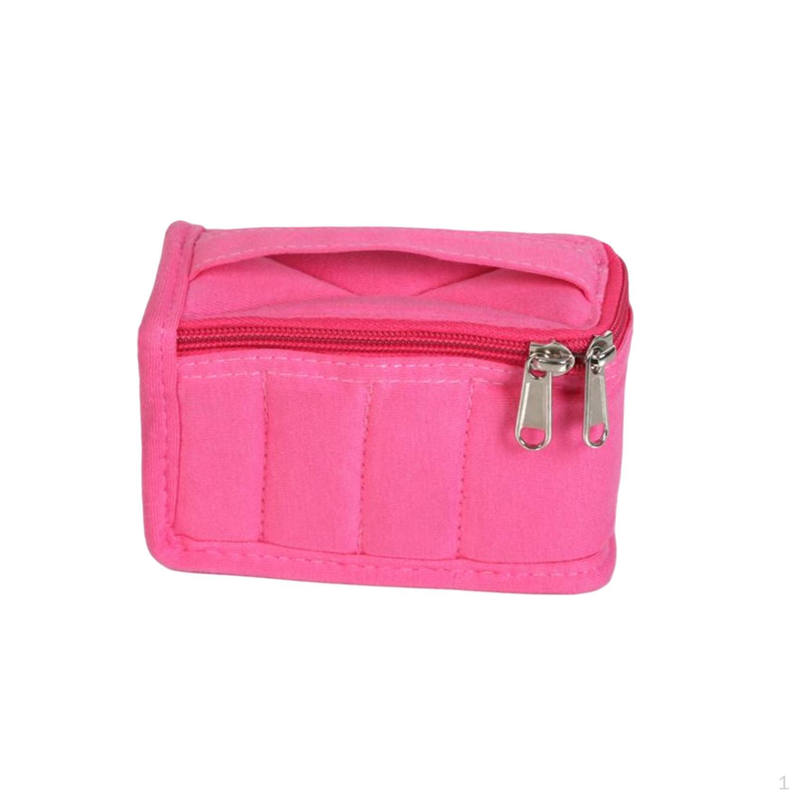 

Makeup Bag Multi Use Accs with Compartment Unique Gift Handle Casual Cosmetic Organizer for рожевий