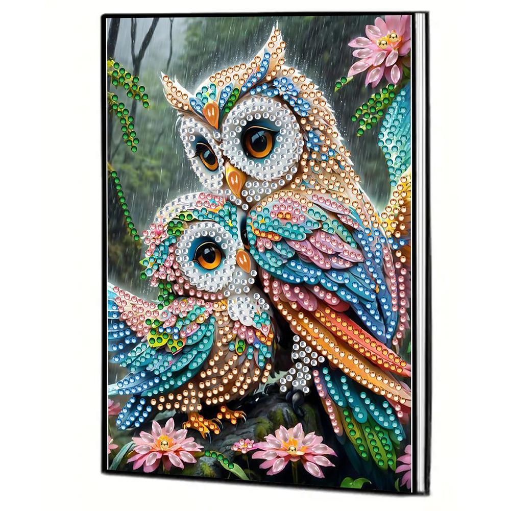 50 Pages A5 Special Shaped Beautiful Pattern 5D Diamond Painting Notebook 5D Diamond Drawing Book Art Birthdays Gifts for Teens