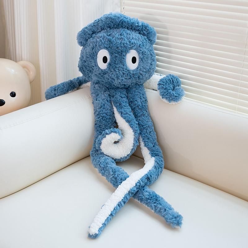 100cm Schattige Coole Octopus met Lange Poten Pluche Dieren Speelgoed Knuffeldieren Poppen Voor Kinderen Meisjes Huisdecoratie Verjaardagscadeaus 75-96cm