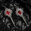 Vintage Women's Gothic Hollow-out Heart Design Dangle Earrings Punk Earrings Daily Clothing Temperament Jewelry Accessories
